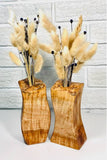 Live Edge Quilted Maple Vase Set