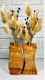 Live Edge Quilted Maple Vase Set